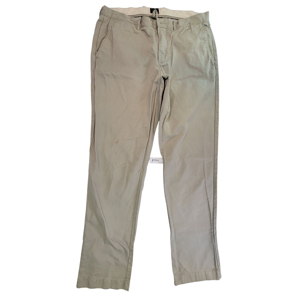 J Crew Broken In Mens Chino Pants Khaki Straight Fit W34 L32